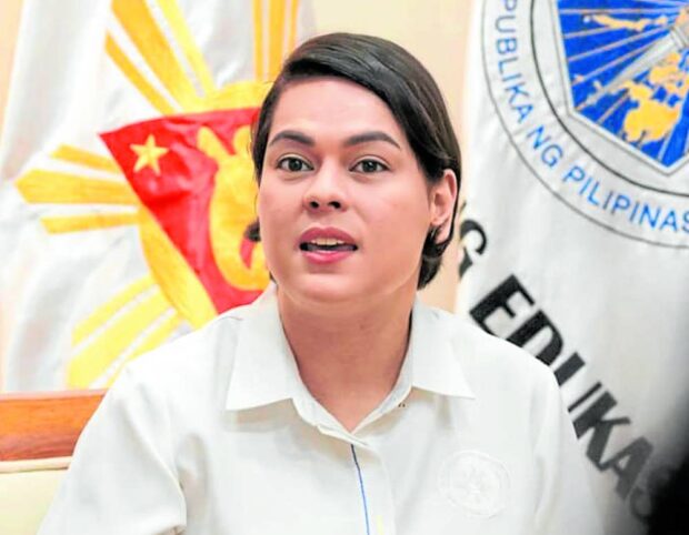 Vice President and Education Secretary Sara Duterte thanks Pres. Marcos