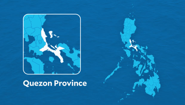 PHOTO: Philippine map showing the location of Quezon province STORY: 2 fishermen rescued from submerged boat in Quezon