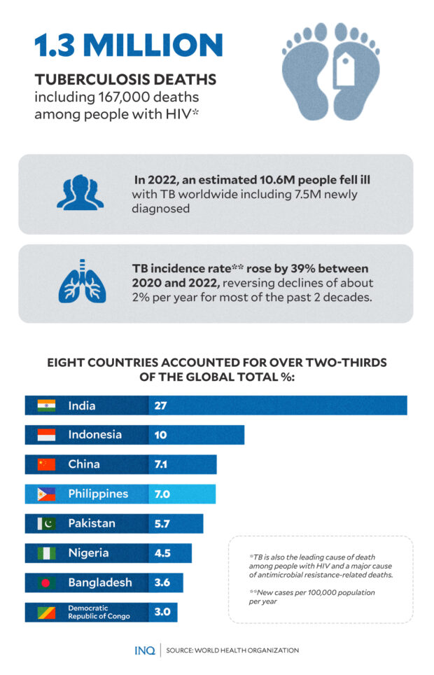 PHOTO: Deaths and countries that account for a large percentage of the incidence of the disease